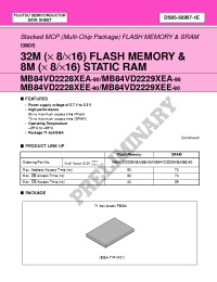 Datasheet MB84VD22281EE manufacturer Fujitsu
