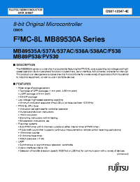 Datasheet MB89535A manufacturer Fujitsu