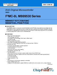 Datasheet MB89537CP manufacturer Fujitsu