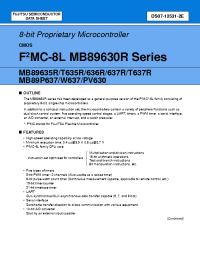Datasheet MB89636RPFM manufacturer Fujitsu