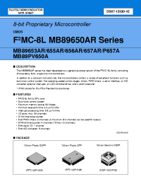 Datasheet MB89655APFV manufacturer Fujitsu