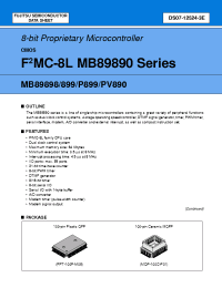 Datasheet MB89898PF manufacturer Fujitsu