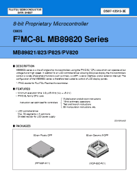 Datasheet MB89P825 manufacturer Fujitsu