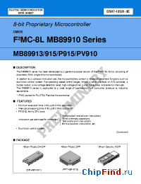 Datasheet MB89P915P-SH manufacturer Fujitsu