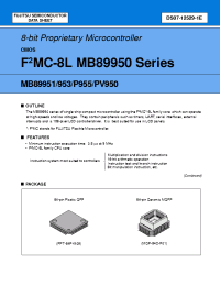 Datasheet MB89PV950 manufacturer Fujitsu