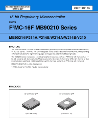 Datasheet MB90214PF manufacturer Fujitsu