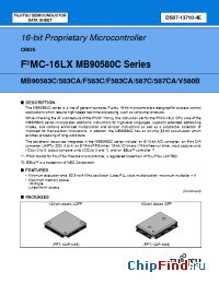 Datasheet MB90F583C/CA manufacturer Fujitsu