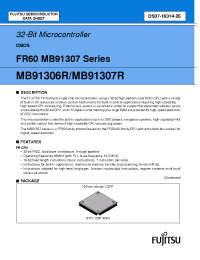 Datasheet MB91306RPFV manufacturer Fujitsu
