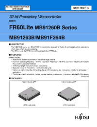 Datasheet MB91F264BPF-G manufacturer Fujitsu