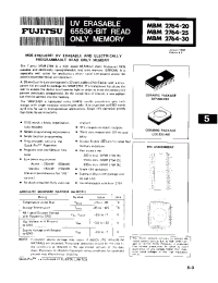 Datasheet MBM2764-25 manufacturer Fujitsu