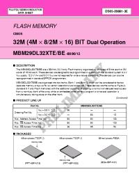 Datasheet MBM29DL322TE90PBT manufacturer Fujitsu