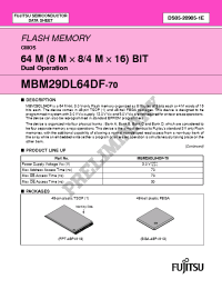 Datasheet MBM29DL64DF70TN manufacturer Fujitsu