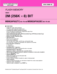 Datasheet MBM29F002BC-70 manufacturer Fujitsu