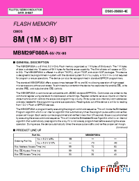 Datasheet MBM29F080A-55PF manufacturer Fujitsu