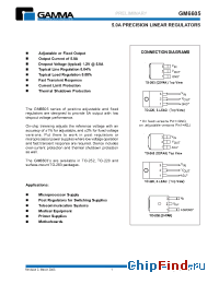 Datasheet GM6605-A manufacturer Gamma