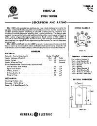 Datasheet 12BH7-A manufacturer General Semiconductor