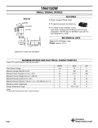 Datasheet 1N4150W manufacturer General Semiconductor
