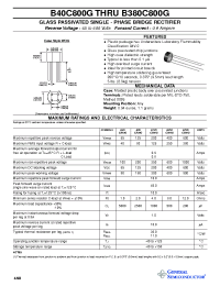 Datasheet B125C800G manufacturer General Semiconductor