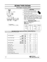 Datasheet BC849 manufacturer General Semiconductor
