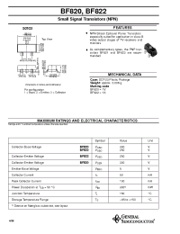 Datasheet BF820 manufacturer General Semiconductor