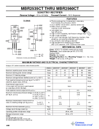 Datasheet MBR2535CT manufacturer General Semiconductor