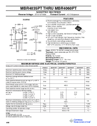 Datasheet MBR4045 manufacturer General Semiconductor