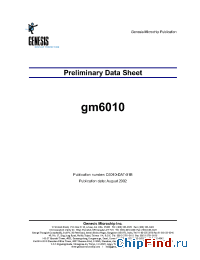 Datasheet gm6010 manufacturer Genesis Microchip
