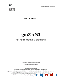 Datasheet gmZAN2 manufacturer Genesis Microchip