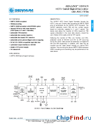 Datasheet GS1501-CQR manufacturer Gennum