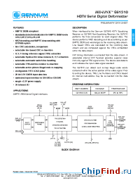 Datasheet GS1510-CQR manufacturer Gennum