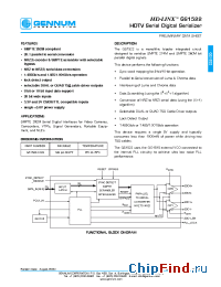 Datasheet GS1522-CQR manufacturer Gennum