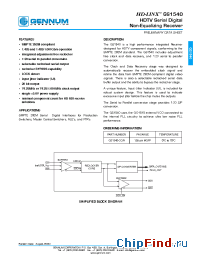 Datasheet GS1540-CQR manufacturer Gennum