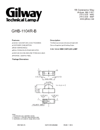 Datasheet GHB-1104R-B manufacturer Gilway