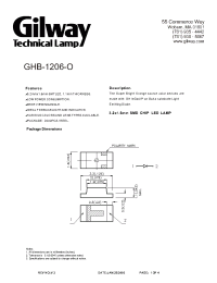 Datasheet GHB-1206-O manufacturer Gilway
