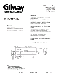 Datasheet GHB-3M35-UV manufacturer Gilway