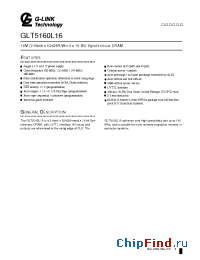 Datasheet GLT5160L16 manufacturer G-Link