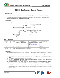 Datasheet EV2995-10 manufacturer GMT