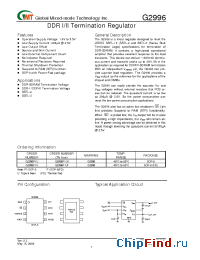 Datasheet G2996P1U manufacturer GMT