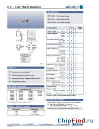 Datasheet GXO3301 manufacturer Golledge