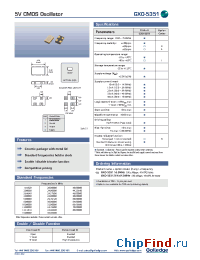 Datasheet GXO-5351BIN manufacturer Golledge