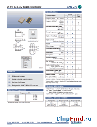 Datasheet GXO-L72BI manufacturer Golledge