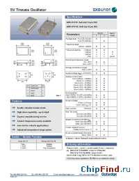 Datasheet GXO-U101BI manufacturer Golledge
