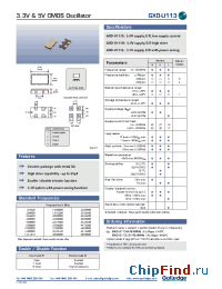 Datasheet GXO-U113 manufacturer Golledge