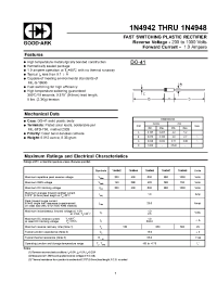 Datasheet 1N4946 manufacturer GOOD-ARK