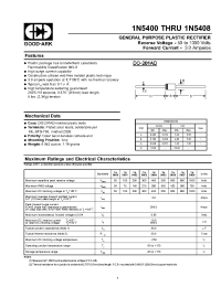 Datasheet 1N5404 manufacturer GOOD-ARK