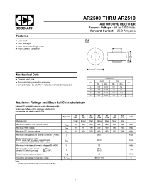 Datasheet AR2502 manufacturer GOOD-ARK