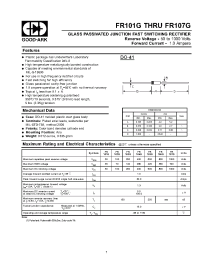 Datasheet FR107G manufacturer GOOD-ARK