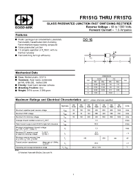 Datasheet FR152G manufacturer GOOD-ARK