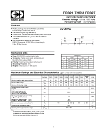 Datasheet FR301 manufacturer GOOD-ARK