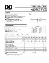 Datasheet FR604 manufacturer GOOD-ARK
